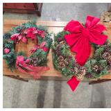 Two Holiday Wreaths
