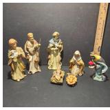 Hand-Painted Ceramic Nativity Figures