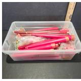 Red Taper Candles and Ornaments