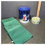 Holiday Kitchen Ceramics and Linens Set