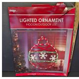 Lighted Ornament Decoration with Snowflakes