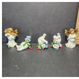 Fitz and Floyd Angels and Snowmen Set