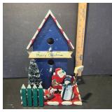 Handmade Wooden Christmas Birdhouse