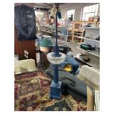 Vintage lamp, blue no shade