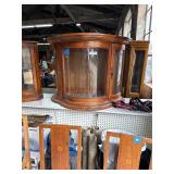 Small Curio cabinet curved glass