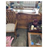 Large wooden dresser with mirror