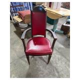 Red leather armchair