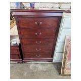 Dark wood chest of drawers