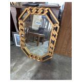 Large gold frame mirror