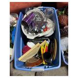 Tote full of kitchen items