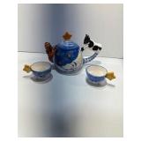 Whimsical Teapot Set with Cow Handle