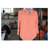 Red Camel Lace Yoke Tunic