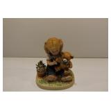 Girl with Teddy Bear Figurine