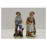 Pair of Porcelain Figurine Statues