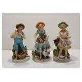 Set of Three Figural Statues
