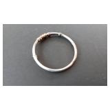 Silver Bangle Bracelet with Beads