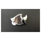 Silver Fish Brooch