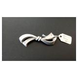 Sterling Silver Bow Pin