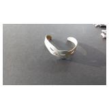 Sterling Silver Cuff Bracelet with Cutout Design