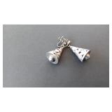 Pair of Silver Tone Dangle Earrings