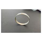 Inlaid Silver Bangle Bracelet