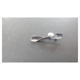 Silver Tone Twisted Brooch