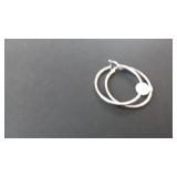 Silver Tone Hoop Earrings