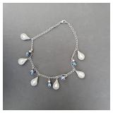 Silver-Tone Drop Charm Necklace