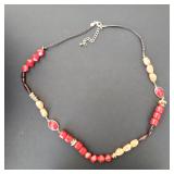 Beaded Necklace with Adjustable Chain