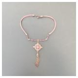 Rhinestone and Tassel Necklace