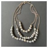 Three Strand Bead Necklace