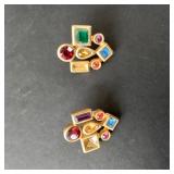 Pair of Gold Tone Costume Earrings