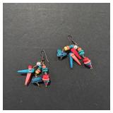 Handmade Beaded Dangle Earrings