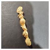 Gold Tone Seashell Barrette