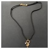Black Cord Necklace with Key Charm