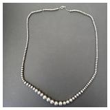 Silver Tone Bead Necklace