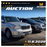 SOUTH MISSISSIPPI AUTO AUCTION FEATURING VEHICLES, BOATS, MOTORCYCLES, RVS - NOVEMBER 6TH AT 6PM CT