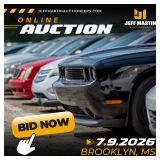 ONLINE ONLY - SOUTH MISSISSIPPI AUTO AUCTION - BEGINS CLOSING THURSDAY, JULY 9TH AT 12:00 PM CT