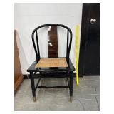 Henredon Scene III Lacquer Burl Caned Chair