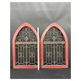 2 Very Large Metal & Wood Outdoor Wall Hangings