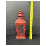 Distressed Metal & Glass Box Lantern