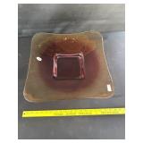 Mid Century Art Glass Centerpiece Bowl Spain 17"