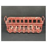 Vintage Red Metal Basket