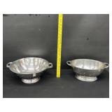 2 Stainless Steel Strainers Colander