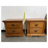 2 Regency Birch Bed Side Tables