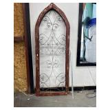Large Rustic Wood & Metal Scroll Wall Art