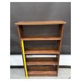 Vintage Dark Pine Bookshelf