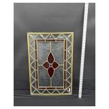 Vintage Leaded Stained Glass Window