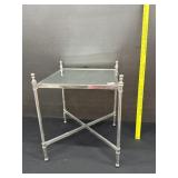 Mirror & Silver Side Table