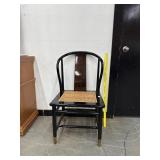 Henredon Scene III Lacquer Burl Caned Chair